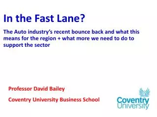 In the Fast Lane?