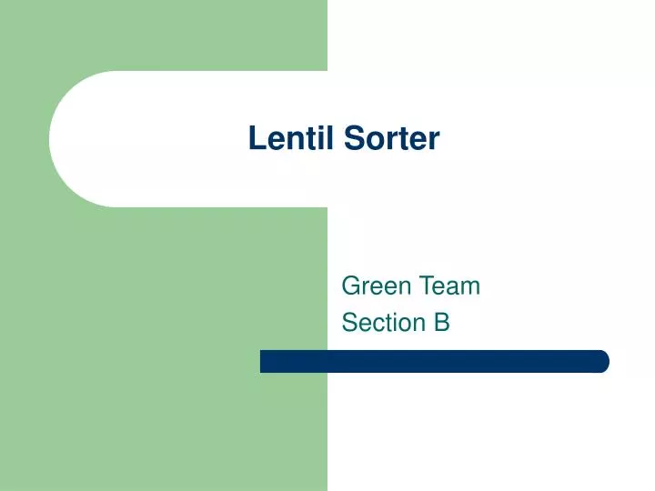 lentil sorter