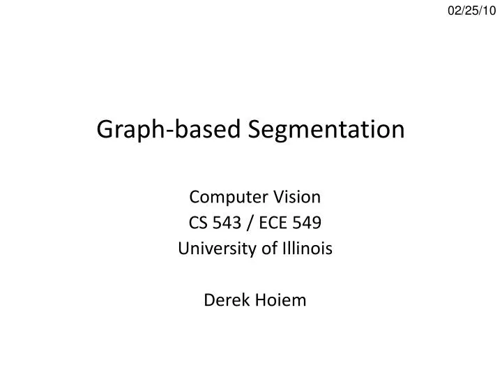 graph based segmentation