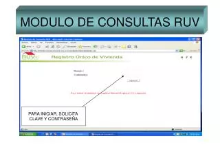 modulo de consultas ruv