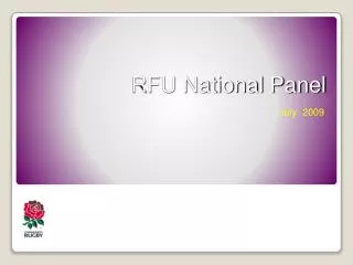 RFU National Panel