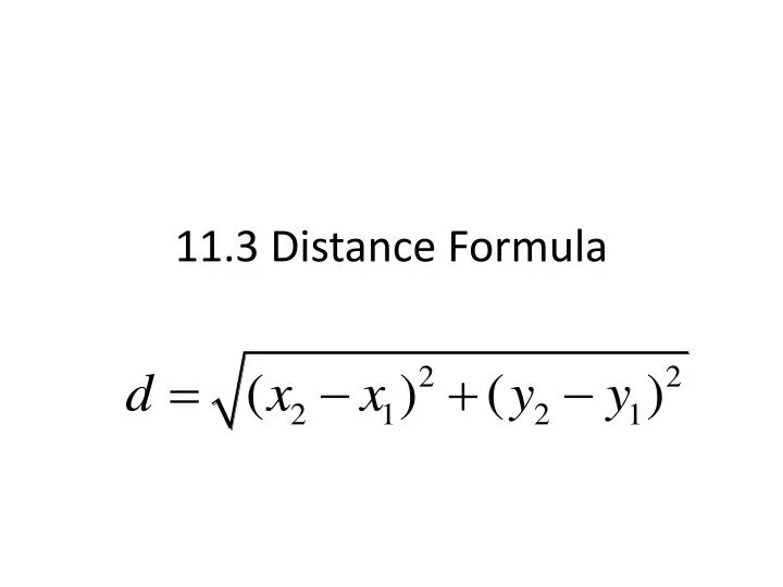 11 3 distance formula