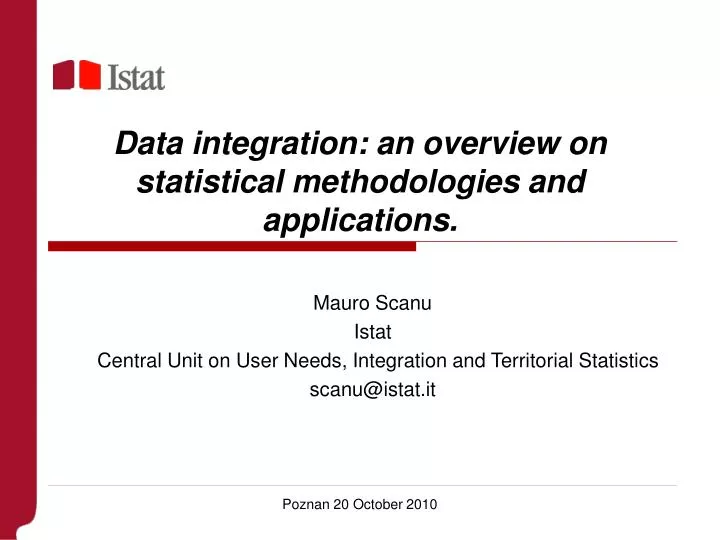 data integration an overview on statistical methodologies and applications