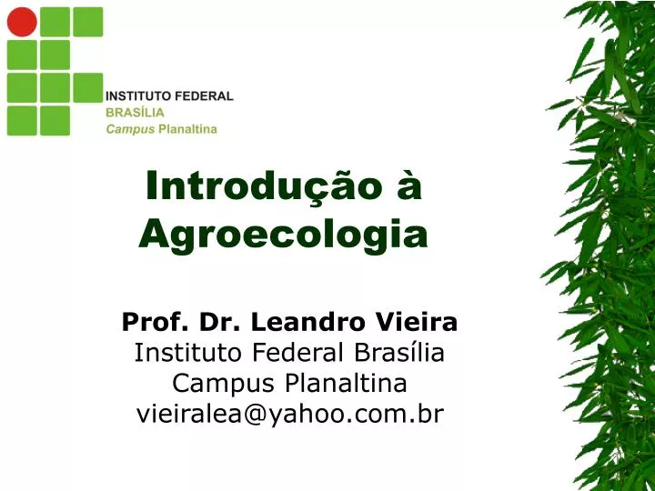 introdu o agroecologia