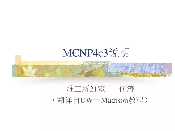 mcnp4c3