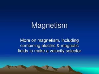 Magnetism