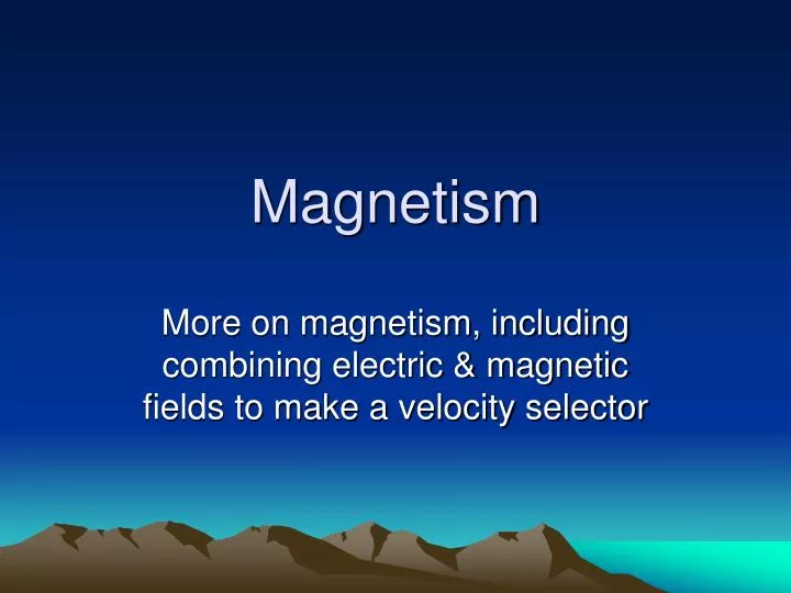 magnetism