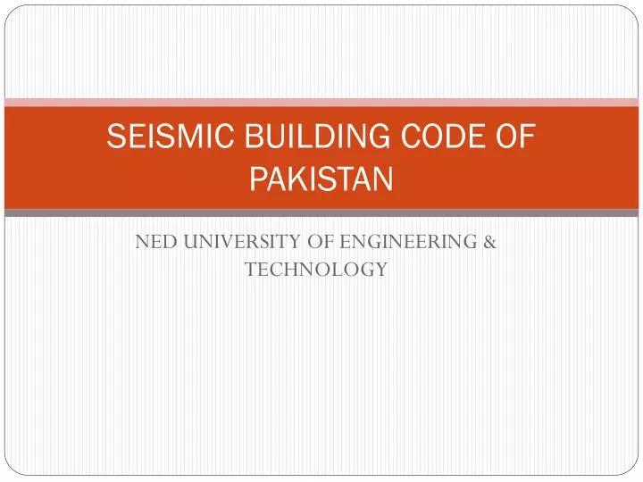 seismic building code of pakistan