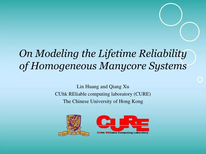 on modeling the lifetime reliability of homogeneous manycore systems