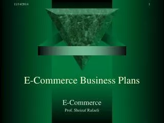 E-Commerce Business Plans