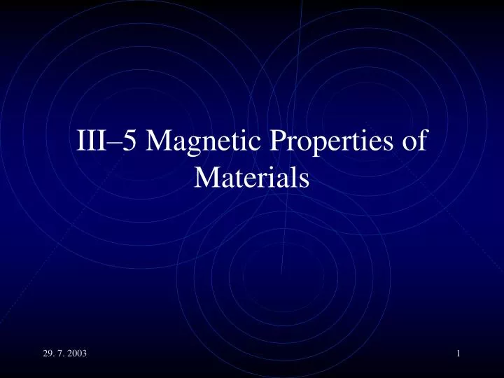 iii 5 magnetic properties of materials