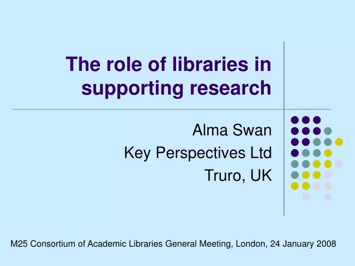 the role of libraries in supporting research