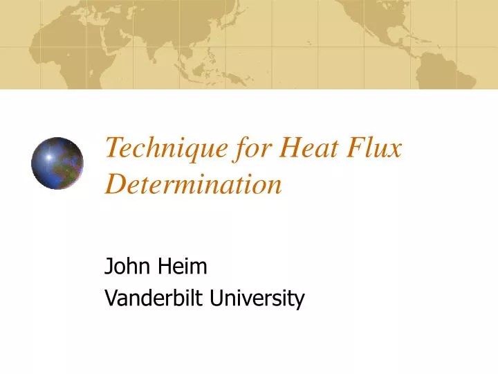 technique for heat flux determination