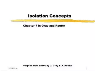 Isolation Concepts