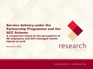 Service delivery under the Partnership Programme and the ACC Scheme