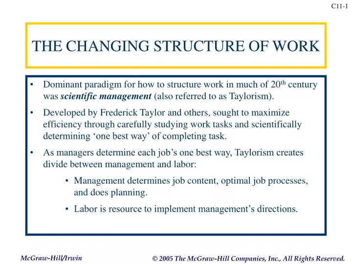 the changing structure of work