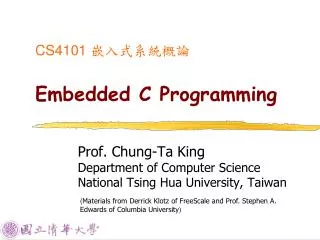 CS4101 ??????? Embedded C Programming
