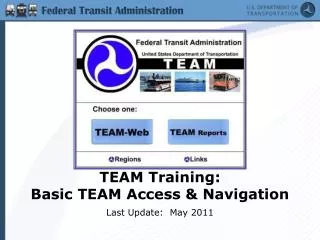 TEAM Training: Basic TEAM Access &amp; Navigation