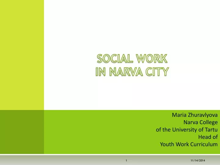 social work in narva city