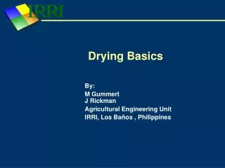 Drying Basics