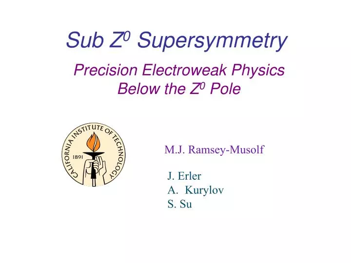 sub z 0 supersymmetry