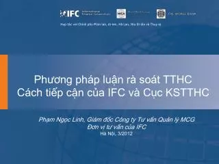 Phương pháp luận rà soát TTHC Cách tiếp cận của IFC và Cục KSTTHC