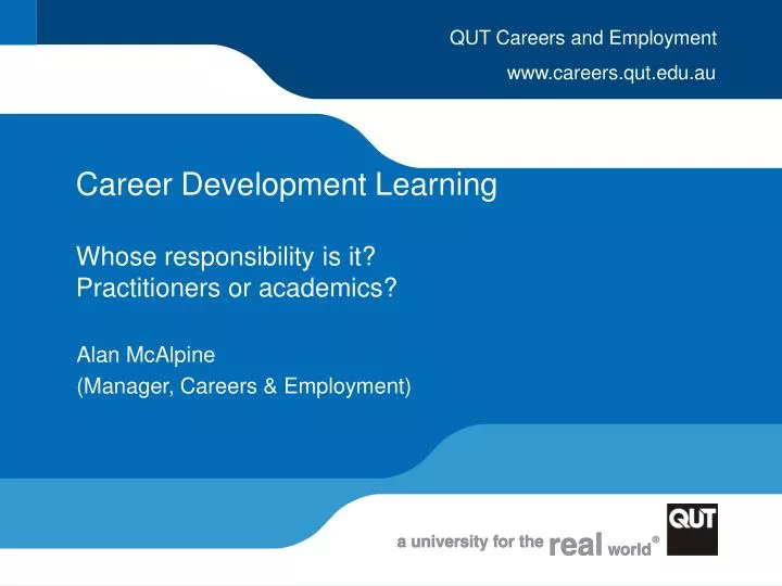 career development learning whose responsibility is it practitioners or academics