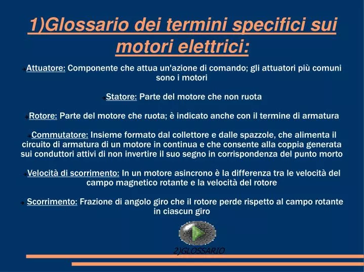 1 glossario dei termini specifici sui motori elettrici