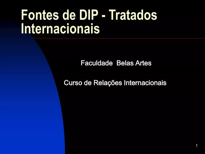 fontes de dip tratados internacionais