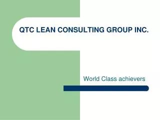 QTC LEAN CONSULTING GROUP INC.