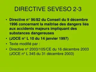 directive seveso 2 3