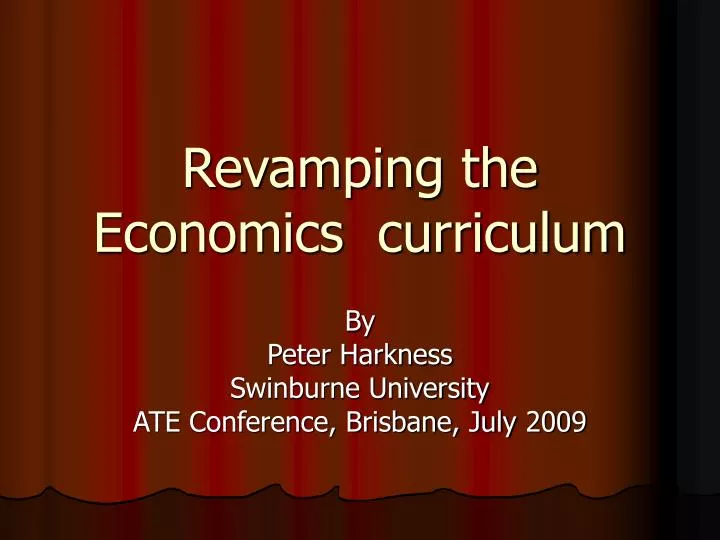 revamping the economics curriculum