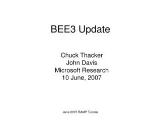 BEE3 Update