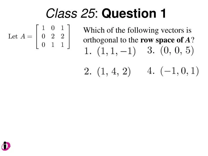 class 25 question 1