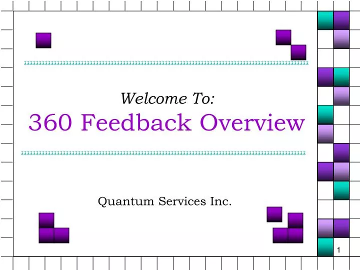 welcome to 360 feedback overview