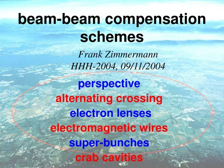 beam beam compensation schemes