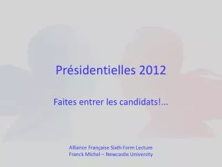 pr sidentielles 2012