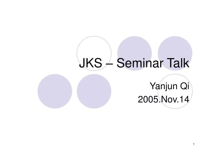 jks seminar talk