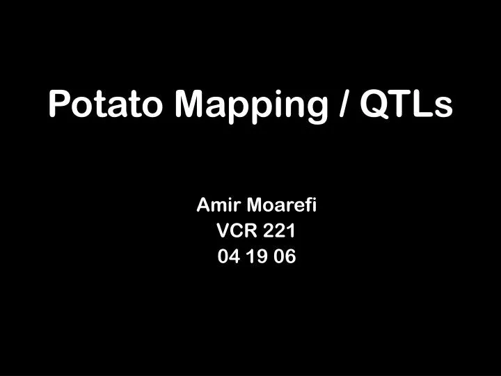 potato mapping qtls