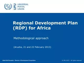 Regional Development Plan (RDP) for Africa