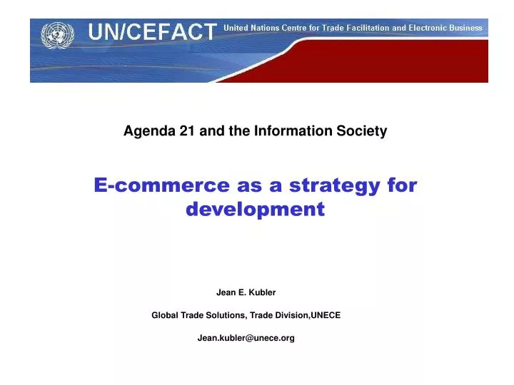 agenda 21 and the information society e commerce as a strategy for development