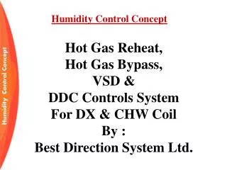 Humidity Control Concept