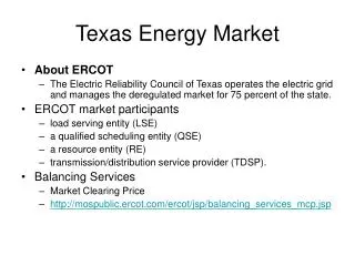 Texas Energy Market