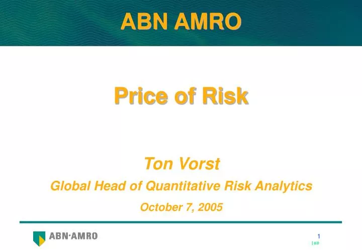 price of risk