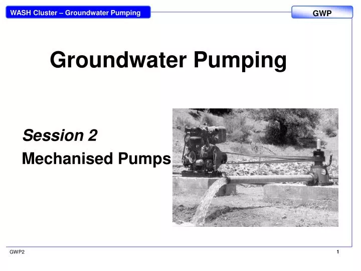 groundwater pumping