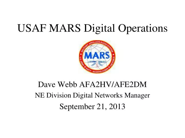 usaf mars digital operations