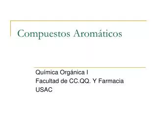 compuestos arom ticos