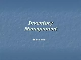 inventory management