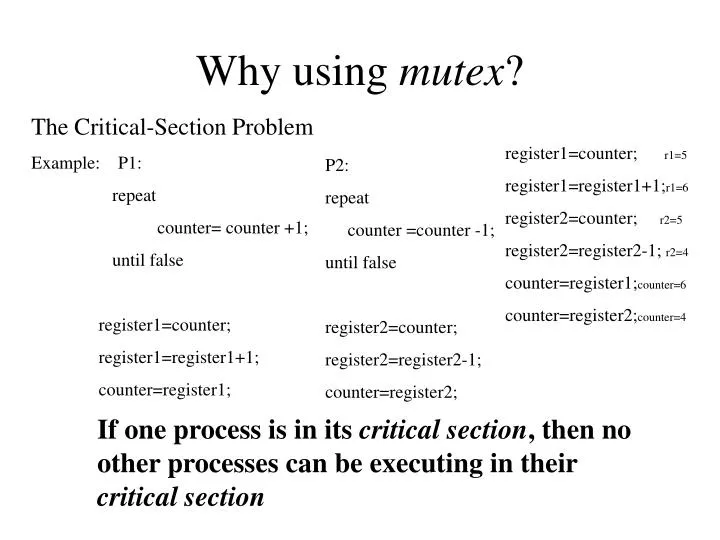 why using mutex