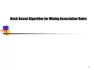 Hash-Based Algorithm for Mining Association Rules